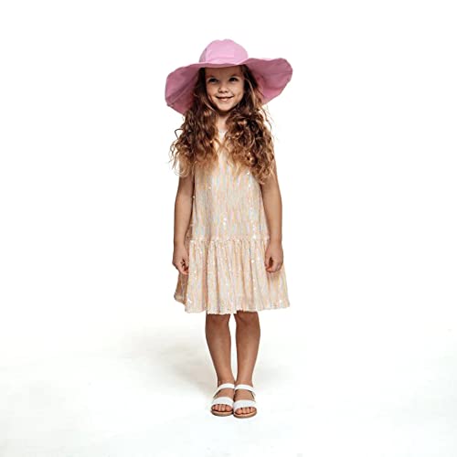 The Tiny Universe Adjustable Floppy Sun Hat for Baby Girls Kids Toddlers - Wide Brim, Adjustable Size3