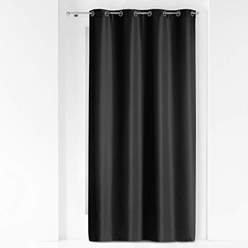 Douceur d'Intérieur 1609135 Curtains, Polyester, Black, 140 x 260 cm, W 55.1" x L 102.4" (1 Panels) - Image 4