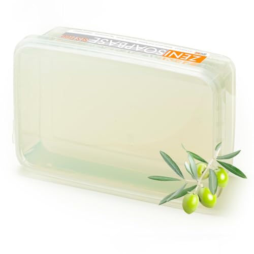 Base de jabón de glicerina transparente con aceite de oliva. Para hacer jabones caseros