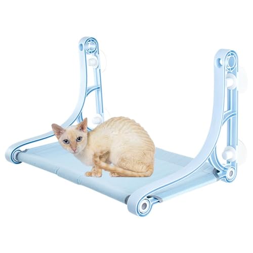 Lifetips ジャーマンレックス German Rex 猫用 吸盤式ハンモック 窓辺キャットベッド 吊り下げ 耐荷重155kg 大型猫対応 強力吸盤 安定固定 省スペース 室内用 折りたたみ 洗える 組立簡単 おしゃれ 窓ハンモック 窓用ベッド 吸盤ベ