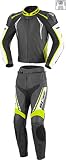 Büse Silverstone Pro 2-Teiler Damen Motorrad Lederkombi Schwarz/Weiß/Gelb 42