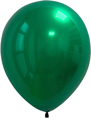 50 PCS Chrome Green Balloons 10 Inch Double-Layered Chrome Metallic Latex Balloons for Parties Decoration Wedding Supplies Graduation Decor Baby Shower Decorations (Chrome Green)