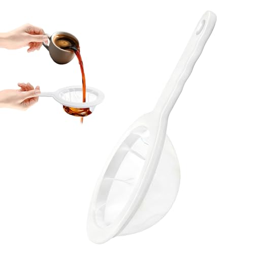 Ultra-Fine Nylon Mesh Strainer- Mini Kitchen Colander for Coffee, Milk, Yogurt, Juice - Non-Slip...
