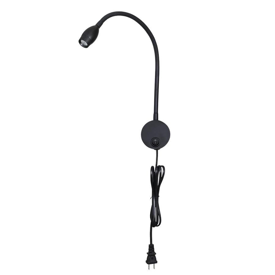 Image of LED Reading Lamp 3W Warm White 3000K for Reading Books Black Plug Cord 2PCS (RS032)