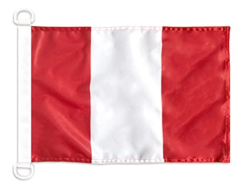 AZ FLAG Peru without arms Boat Flag 12x18 in Mesh Polyester Plastic Rings