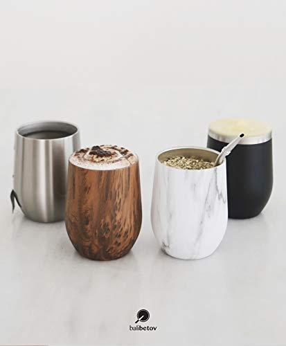 Doppelwandige Mate Tasse von balibetov in Gebrauch - Detailansicht von balibetov Mate Set Test 2026 – Dealfoxx.de