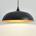 DOTCN Large Pendant Light Fixtures Ceiling Hanging, 13.7" Dome Pendant Lights,Black Pendant Lighting Fixture,Adjustable Pendant Lamps for Hallway,Farmhouse,Dining Room,Living Room