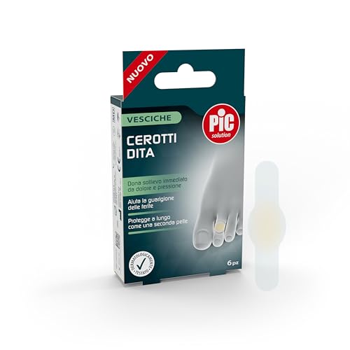 Pic Solution cerotti per vesciche piccoli per dita confezione da 6 pezzi formato 18 x 61 mm