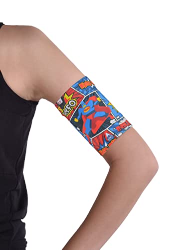 Dia-Band Kids, Armband for CGM Freestyle Libre, Medtronic, Dexcom or Omnipod - Comfortable and Reusable Diabetic Armband for Glucose Sensor. (Junior.S (18-20cm))