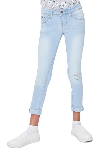 YMI Girls Sustainable Wannabettafit Mid-Rise Cuffed Skinny Jeans