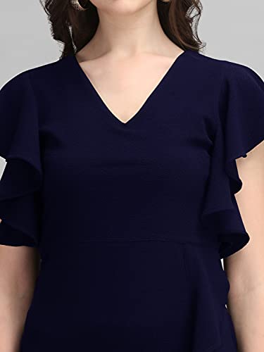 Image of Sheetal Associates Women's Short Sleeve V-Neck Bodycon Casual Mini Dress
