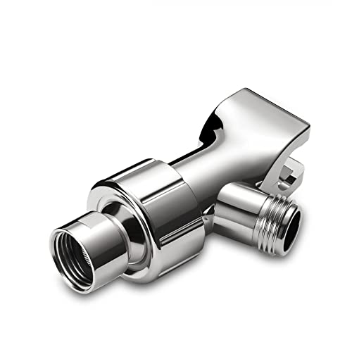 Couradric Handheld Shower Head, 6 Spray Setting High Pressure Shower Head With Brass Swivel Ball Bracket And Extra Long Stainless Steel Hose, Chrome, 5" #TOP3