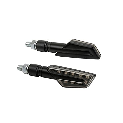 90473 CICLON LAMPA COPPIA FRECCE CON LUCE LED BETAMOTO NEROR OMOLOGATI 12V MOTO NERO