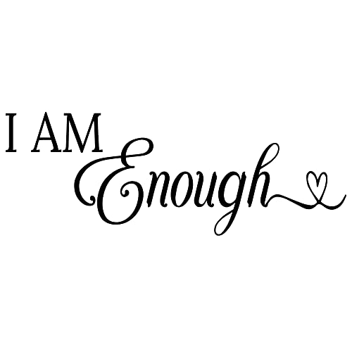 Vinilo decorativo I AM Enough con frase motivacional miniatura 1