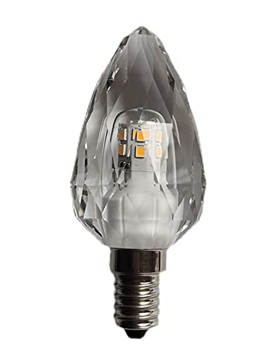 LED diamond bulb E14 small screw mouth transparent crystal bulb light source decorative lighting candle energy-saving bulbs(4.3W Warm White)