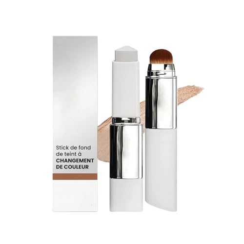 Fond De Teint Clarivelle Auto-Adaptatif –clarivelle Fond De Teint Stick De Maquillage Avec Pinceau Intégré, Couverture Modulable - Longue Tenue Résistant À L'Eau -Teint Naturel (Ivoire)