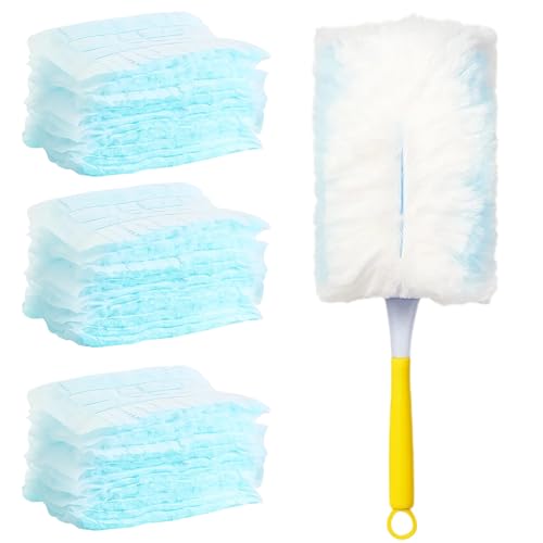 30 PCS Flash Dust Magnet Disposable Duster Heads With 1 Handle