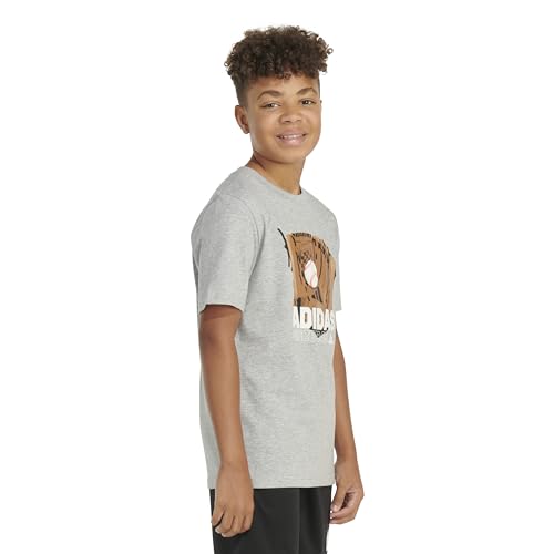Image of Adidas Boys Short Sleeve T-Shirt Sports Graphic Tee Shirt