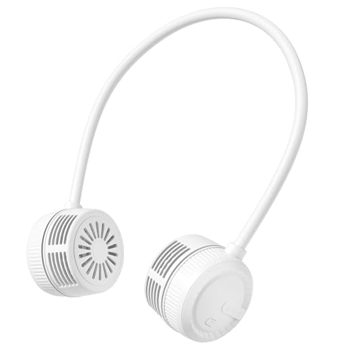 Vekol Neck Fan Portable Bladeless Neck Fans Battery Operated Wearable Personal Fan 3 Speeds USB Rechargeable Twistable Hands Free Fan for Men, Women, Outdoor, Travel