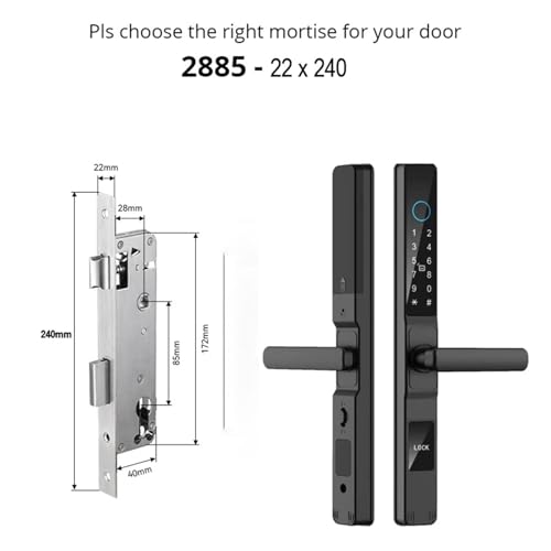 �X�}�[�g���b�N�A �h���X�}�[�g�h�A���b�N�w��A�v���p�X���[�h RFID �J�[�h�L�[���X�f�W�^���d�q���b�N�A���~/s �X���C�h(Black 2885 Long)