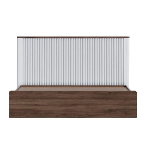 Image of Wakefit Bed | 3 Yr Warranty | King Size Bed, Comes with Storage Box, Noise Free, Density: 680-750 kg /m, Termite & Borer Resistant, Fits Mattresses Up to 8 Inches (Nix 78 x 72 - Columbian Walnut)