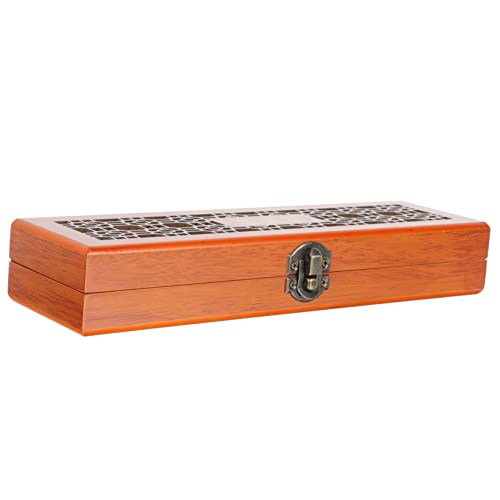 Harmonica Storage Box Carrying Case for 24-Hole Harmonica Protective Wooden Musical Instrument Case with Flexible Lid Compact and Lightweight for Travel