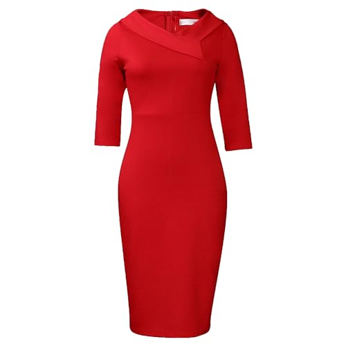 Robe col en V rouge pour sublimer les formes sans marquer