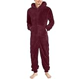 Weicher und atmungsaktiver Overall Jumpsuits: Warm und super weich kuscheliger Jumpsuit Herren aus Fleece. Der Stoff ist weich und bequem, dehnbar, leicht und atmungsaktiv, nicht zu transparent.