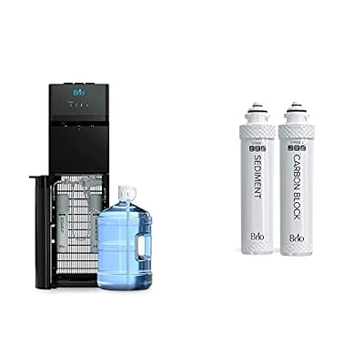 CLNLPOU520SCF2B Brio 520 Series No Line Bottom-Loading Water Cooler with Built-in 2 Stage Water Filter Black