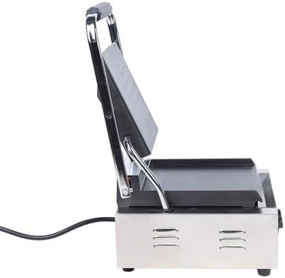Commercial Electric Griddle, 1800W Panini Press Grill, Electric Stainless Steel Sandwich Maker Smooth Flat Surface Sandwich Toaster, Temperature Control 122°F-572°F for Hamburgers Steaks Bacons