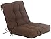 Cojin con Respaldo para Silla Jardin 90 x 45x 10 cm. Conjunto Cojin de Asiento para Interior y Exterior Cómodo. Cojines para sillas Comedor, mecedoras, Bancos terraza (Pack 1 Unidad, Marrón)