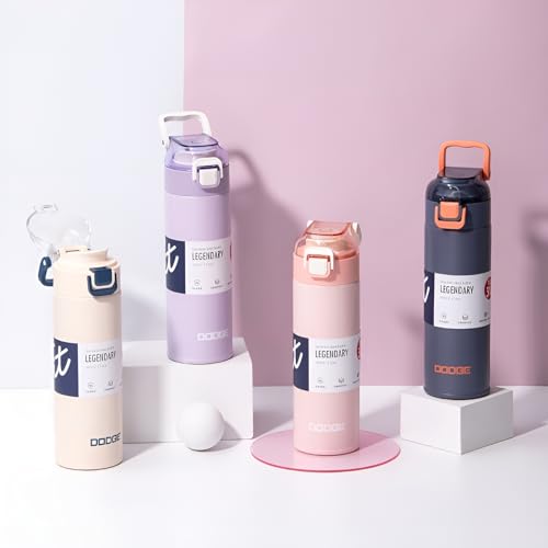 Image of Dodge Adventure,|SS316| Insulated Water Bottle Stainless Steel Bottle, with Double Wall Vacuum Insulation, 500 ml Hot & Cold Bottle (Pink)