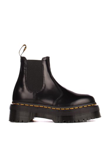 Dr. Martens Unisex 2976 Quad Boots, Black Polished Smooth, 6.5 UK