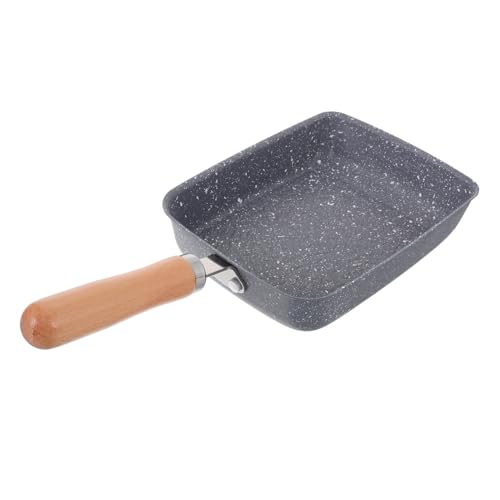 ABOOFAN Padella Quadrata Antiaderente Perfetta Per Omelette e Frittate Adatta Per Piani Cottura Induzione Manico Legno