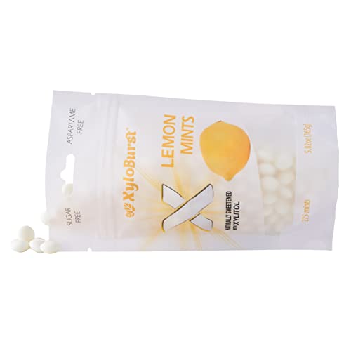 XyloBurst Mints Sugar Free Lemon Hard Candies with Xylitol Aspartame