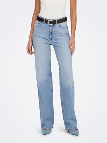 ONLY Female Jeans mit weitem Bein ONLJUICY Hohe Taille Weiter Beinschnitt Jeans