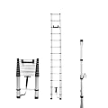 SROODTUO Telescoping Ladder 12.5FT Compatible with Lippert On-The-Go - Premium Aluminum Extension Ladder with Stabilizers, Lightweight & Collapsible Ladder for RV Outdoor Campers Motorhomes (TLE125SV)