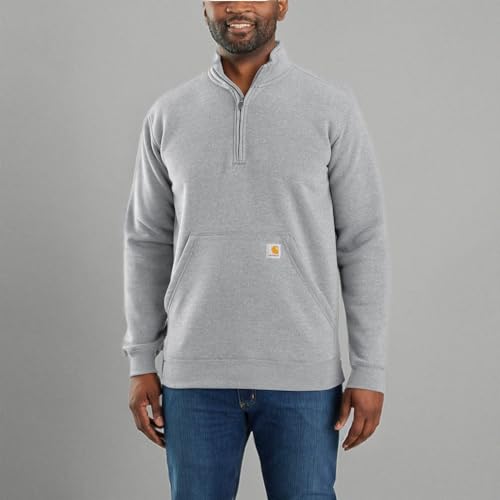 Image of Carhartt Men's Marquette 1 /4-Zip Mock-Neck Sweatshirt
