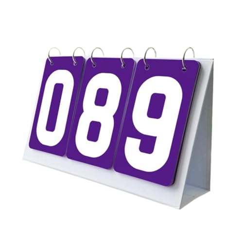 Marcador deportivo manual 3 dígitos morado de sobremesa miniatura 1
