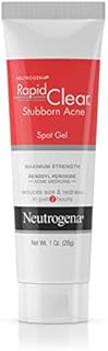 Neutrogena Rapid Clear Stubborn Acne Spot Treatment Gel with Maximum Strength 10% Benzoyl Peroxide Acne Treatment Medication, Pimple Cream for Acne Prone Skin Care, 1 oz