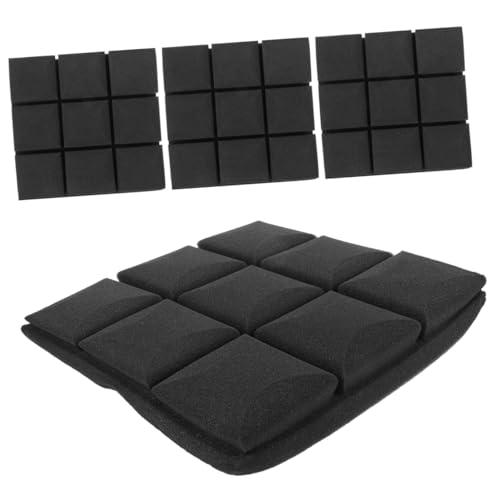 WHAMVOX 4 paneles de espuma absorbente de sonido para insonorización, para paredes acústicas y estudio, color negro, 25x25cm miniatura 5