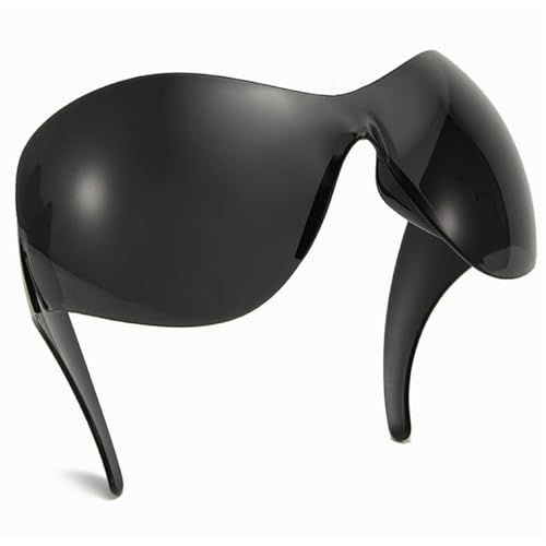 Fashion Super Big Cat Eye Y2K Sunglasses For Women Vintage Oversized One Piece Shield Mask Sun Glasses Men Hip Hop Shades