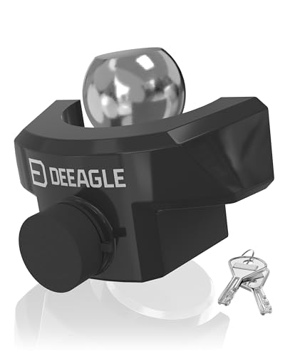 Image of DEEAGLE Trailer Locks Ball Hitch Fits 2-5 /16 inch Couplers | Heavy Duty Trailer Hitch Locks, Anti-Theft Ball Hitch Lock for RV Travel Trailer, Black