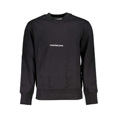 Sweat Calvin Klein homme noir col rond J30J324116 pull décontracté