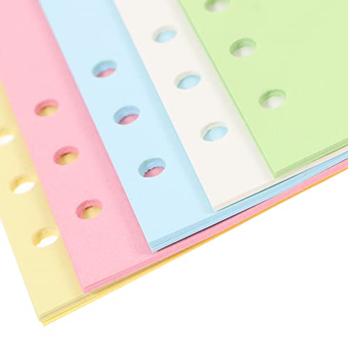100 hojas papel de hoja suelta de 6 agujeros con cuadricula horizontal A5 2
