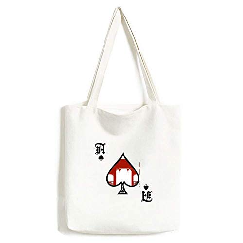 Sac lavable en toile avec illustration as de pique pour vos sorties