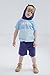 Bluey Little Boys Hooded Cosplay T-Shirt and French TerryShorts Outfit Set 6
