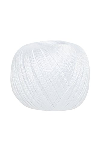Bolas de algodón cruzadas Mercerise anti-deshilachado para tejer colchas blancas pack 400g 2