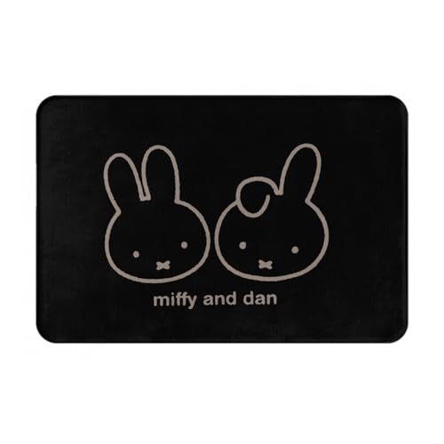 ラグマット ミッフィー カーペット 足元マット 玄関マット 絨毯 フロアマット 足拭きマット 防ダニ 速乾 洗える 滑り止め付 60*40cm 屋外 室内