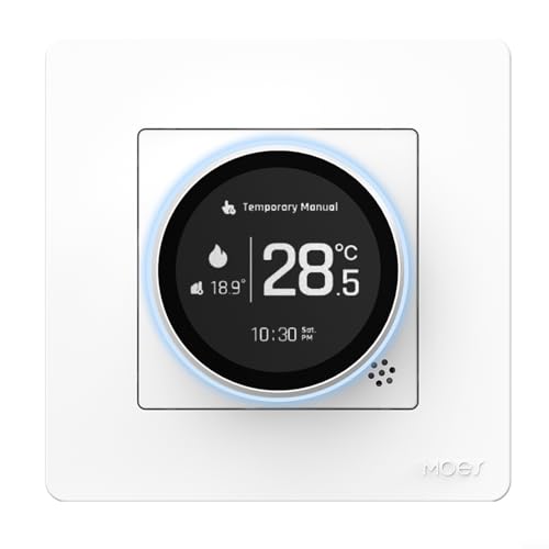 Termostato inteligente para Tuya, controlador de temperatura programable WiFi para calefacción por suelo radiante, control remoto de aplicación (GA-blanco)